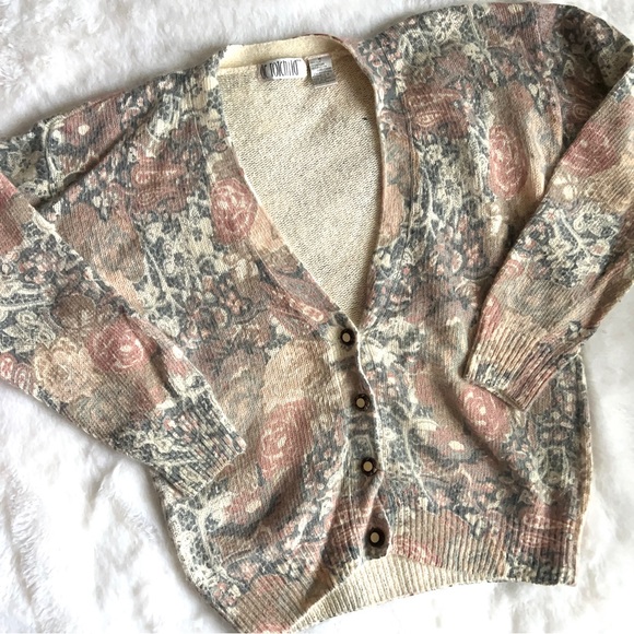Sweaters Vintage 8s De Rotchild Floral Sweater Poshmark